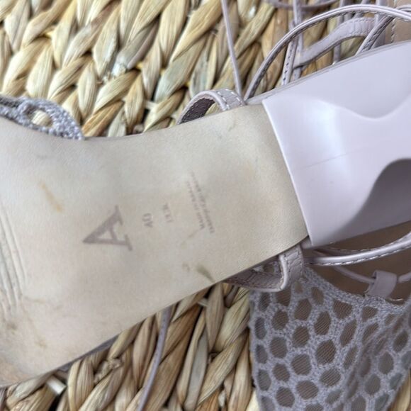 Anthropologie Maeve Caged Ankle-Wrap Lace Up Heels Size 40/9 - Picture 7 of 10